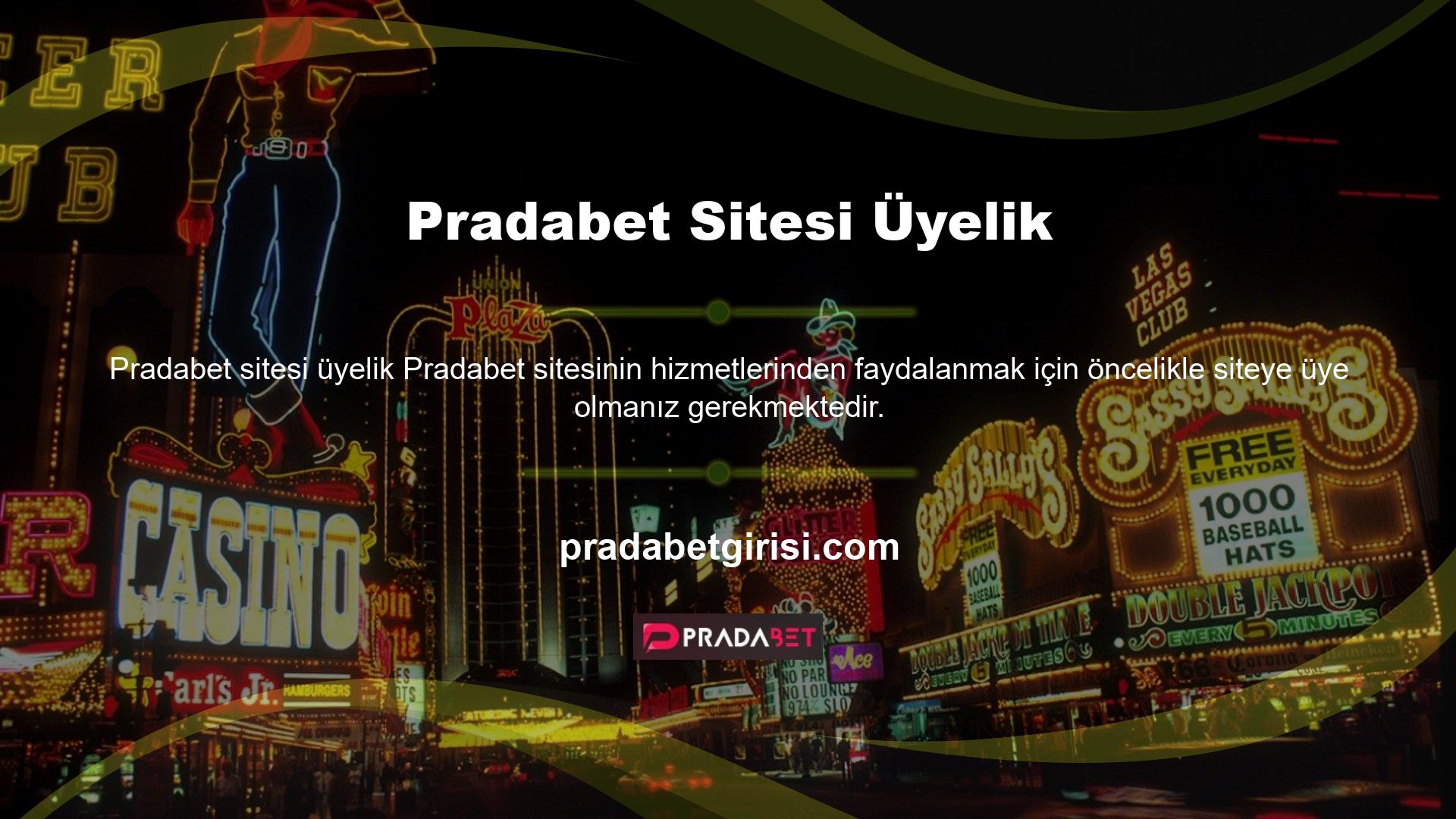 Pradabet internet sitesine üye olmak için Pradabet kayıt işlemini tamamlamalı ve burada bulunan kayıt alanına gerekli bilgileri girmelisiniz